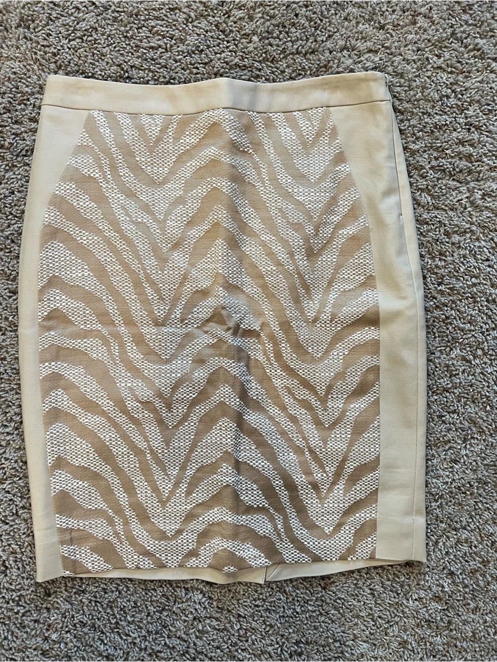 The Limited Beige Zebra-Print Pencil Skirt